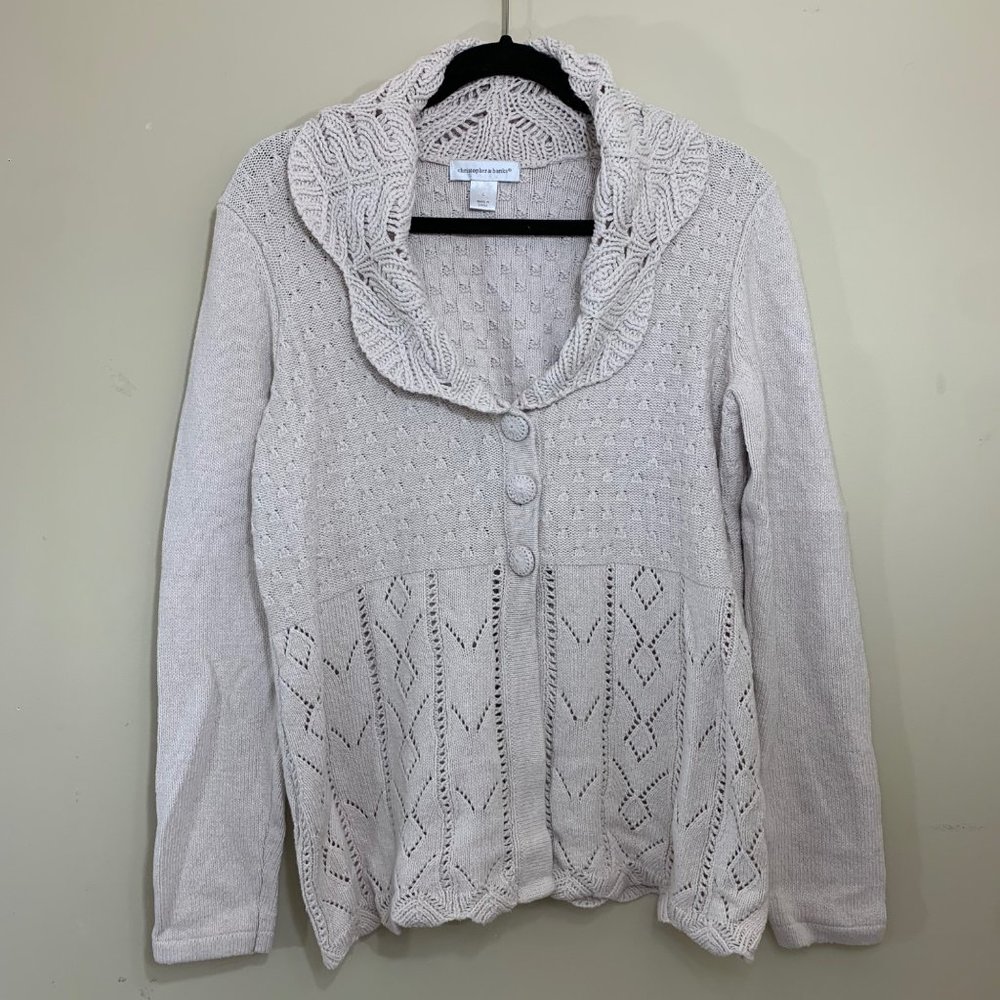 Christopher and Banks Button down sweater size L